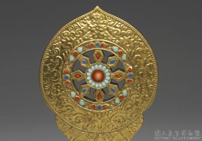 图片[3]-Gilt porcelain monstrance with the Wheel of the Law/ Dharmachakra in fencai painted enamels, Qing dynasty,  Jiaqing reign (1796-1820)-China Archive